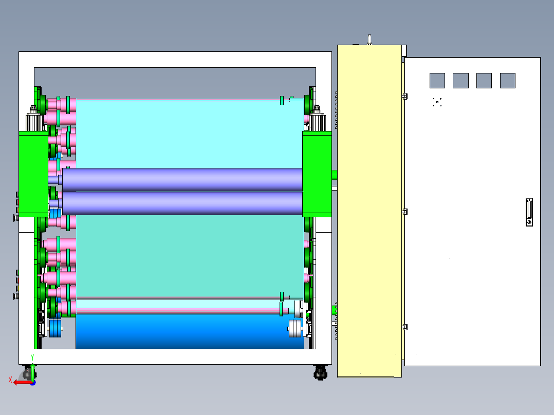 过滤棉自动放卷自动合棍xt后视图