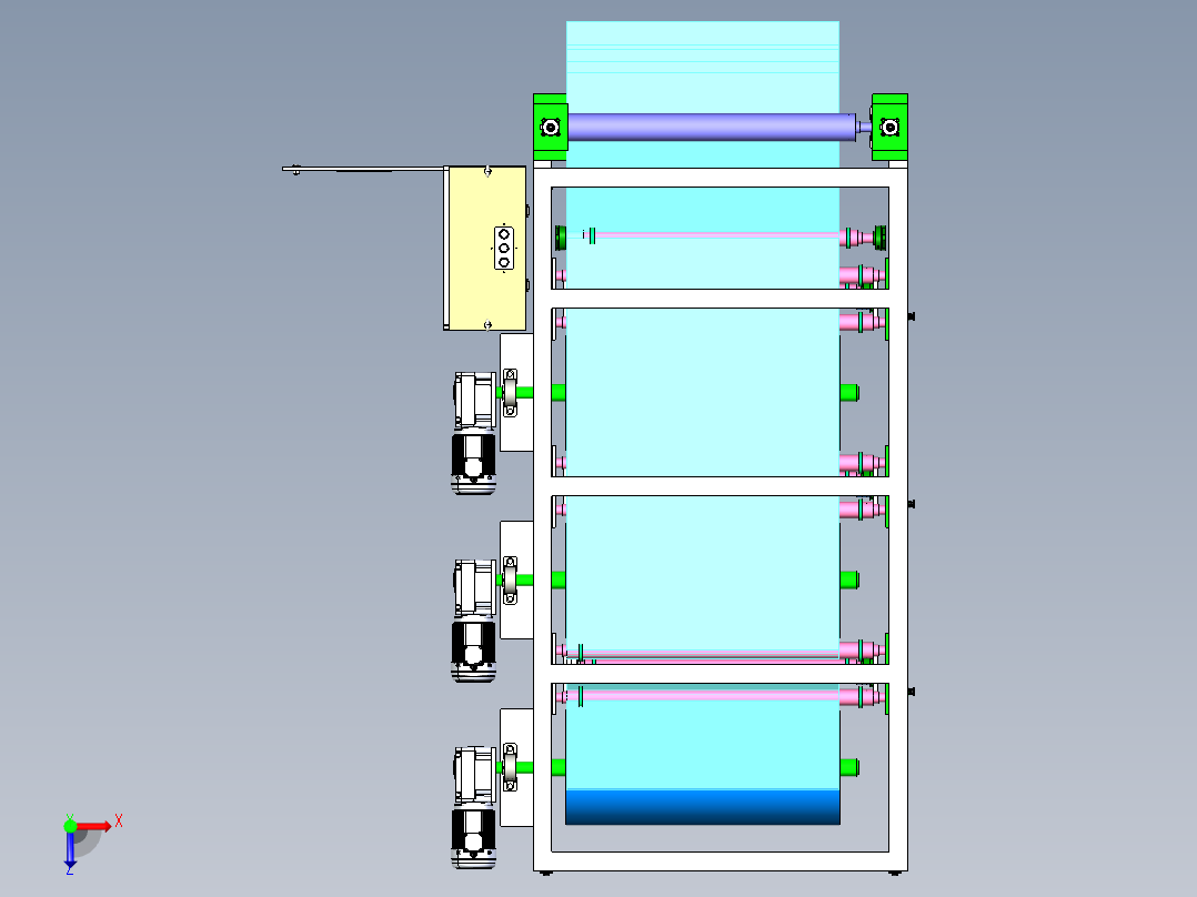过滤棉自动放卷自动合棍xt俯视图