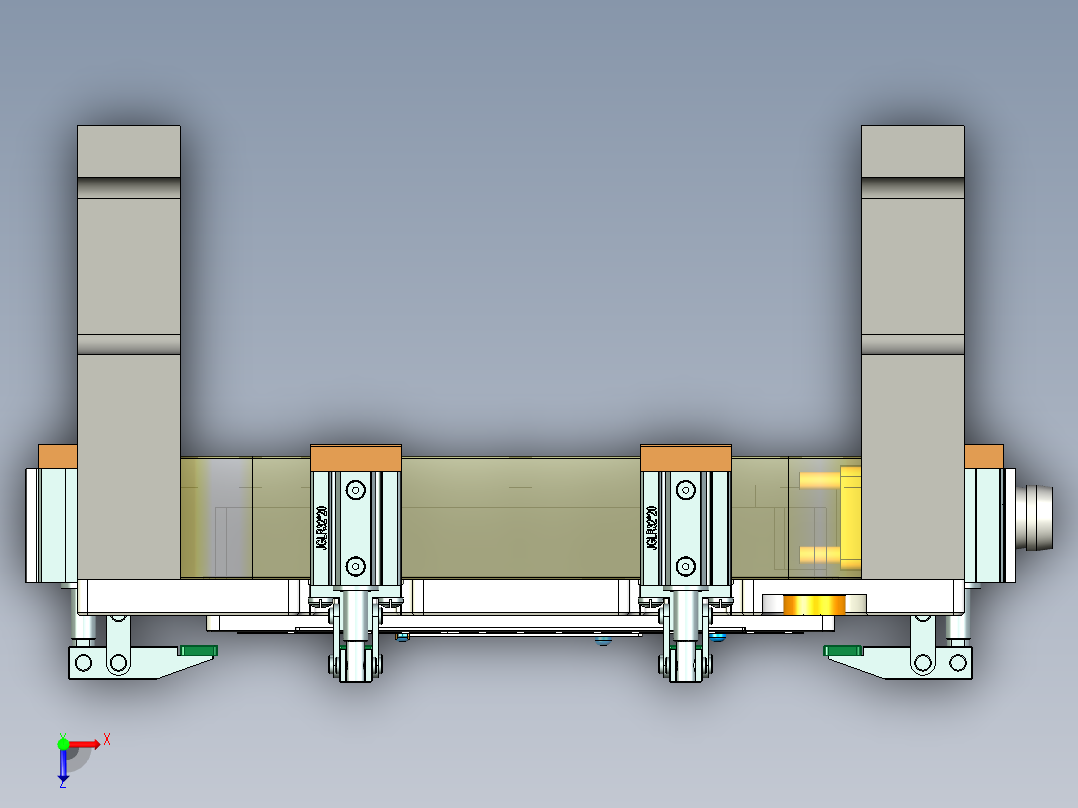MACH-C笔记本CNC工装夹具三维模型-CNC4-精铣内腔-200601俯视图