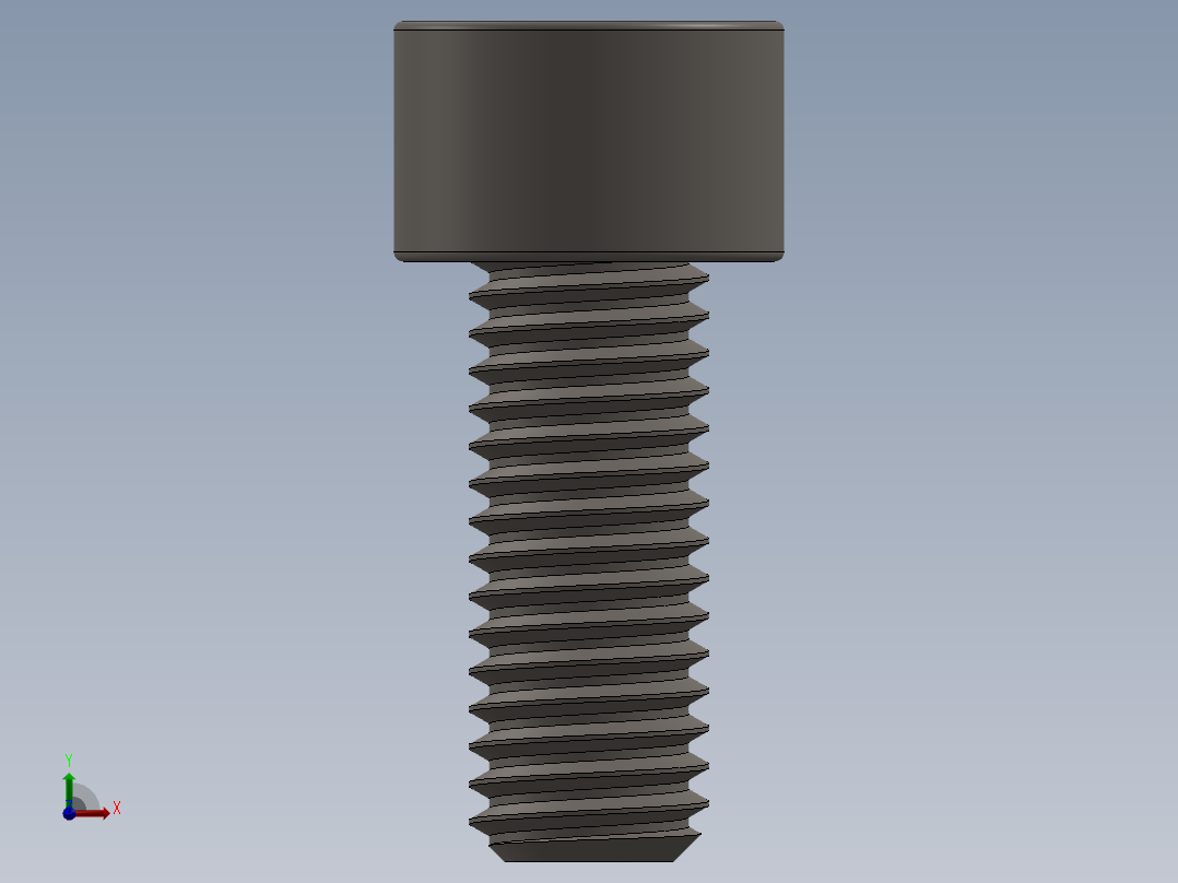 Screw_DIN_912_M8x20F_A2.SLDPRT公制内六角螺钉前视图