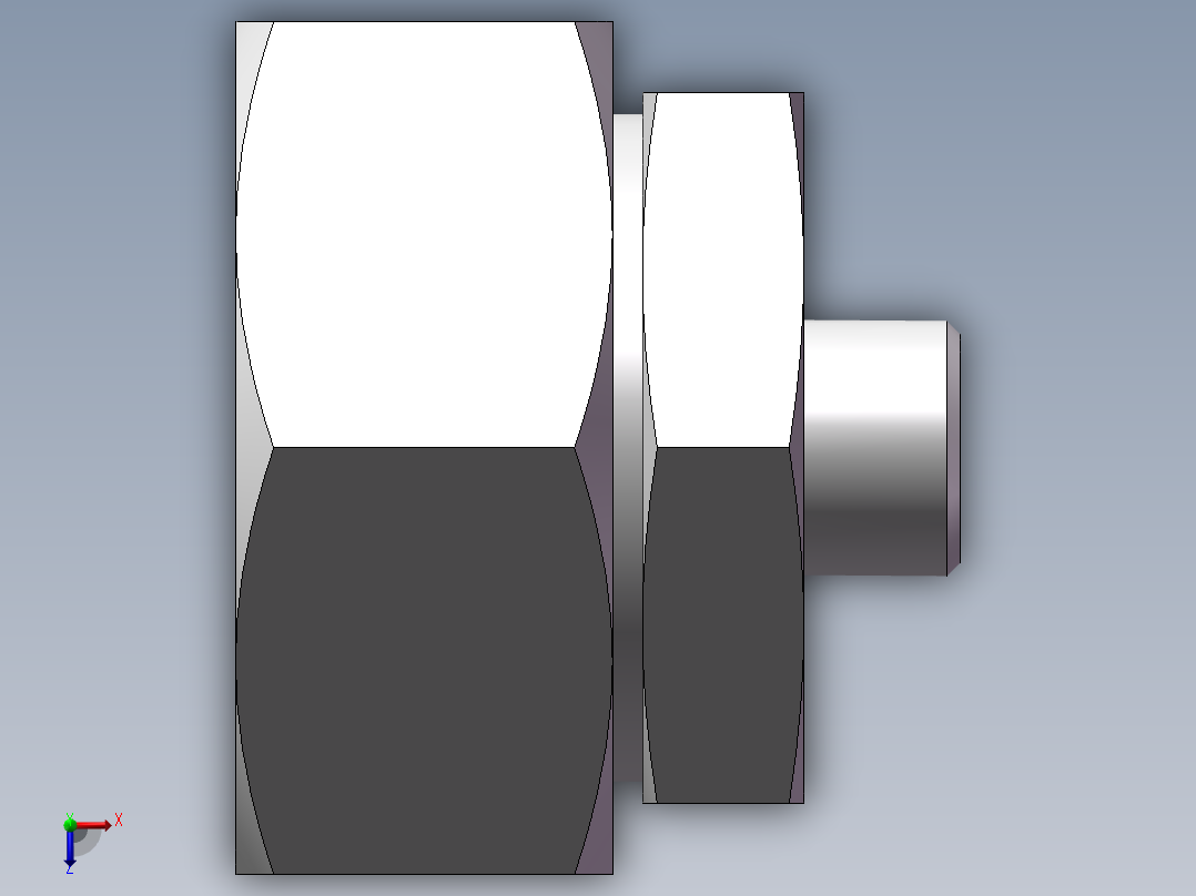 直通变径接头、2C-18-52俯视图