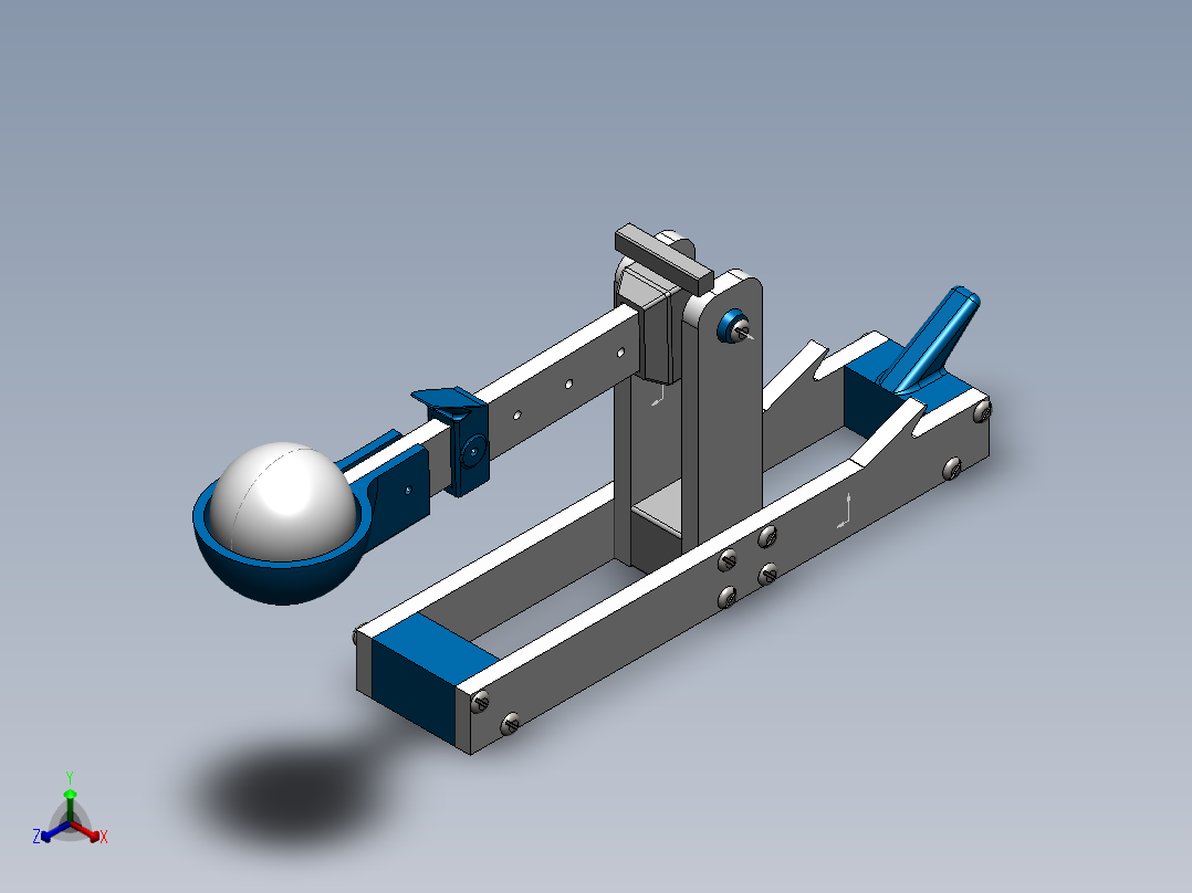 石弩弹射器、弹射器(17)正等轴测图
