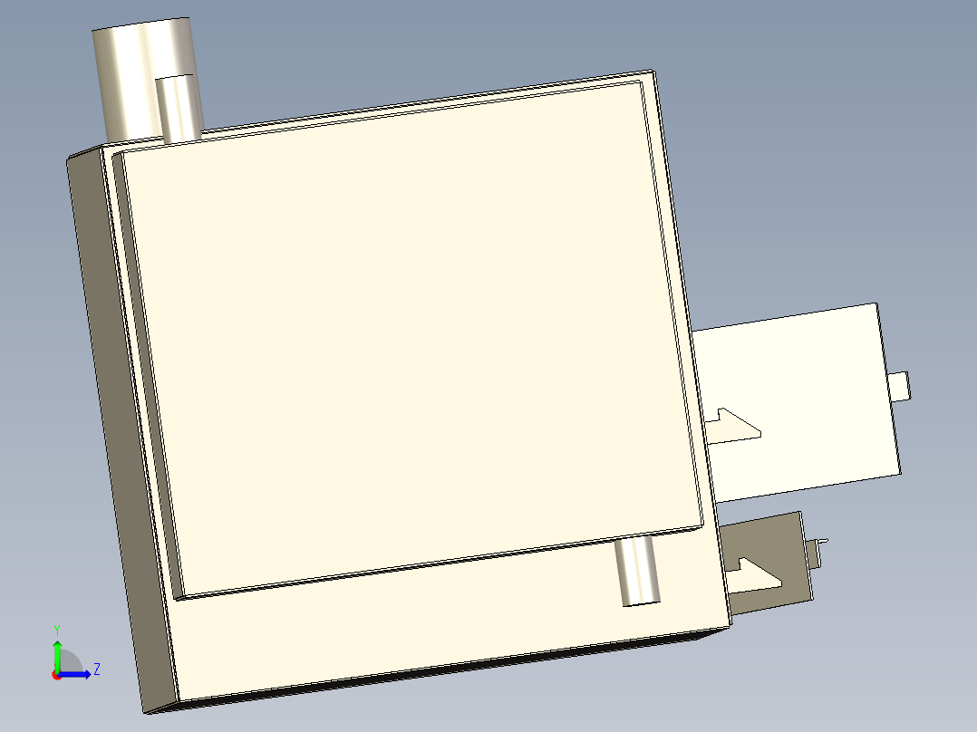 B2004564-铸铁可移动木炉左视图