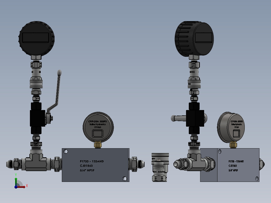 仪表、流量计(19)前视图