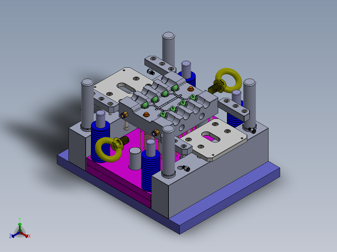 弯头模具4_4正等轴测图