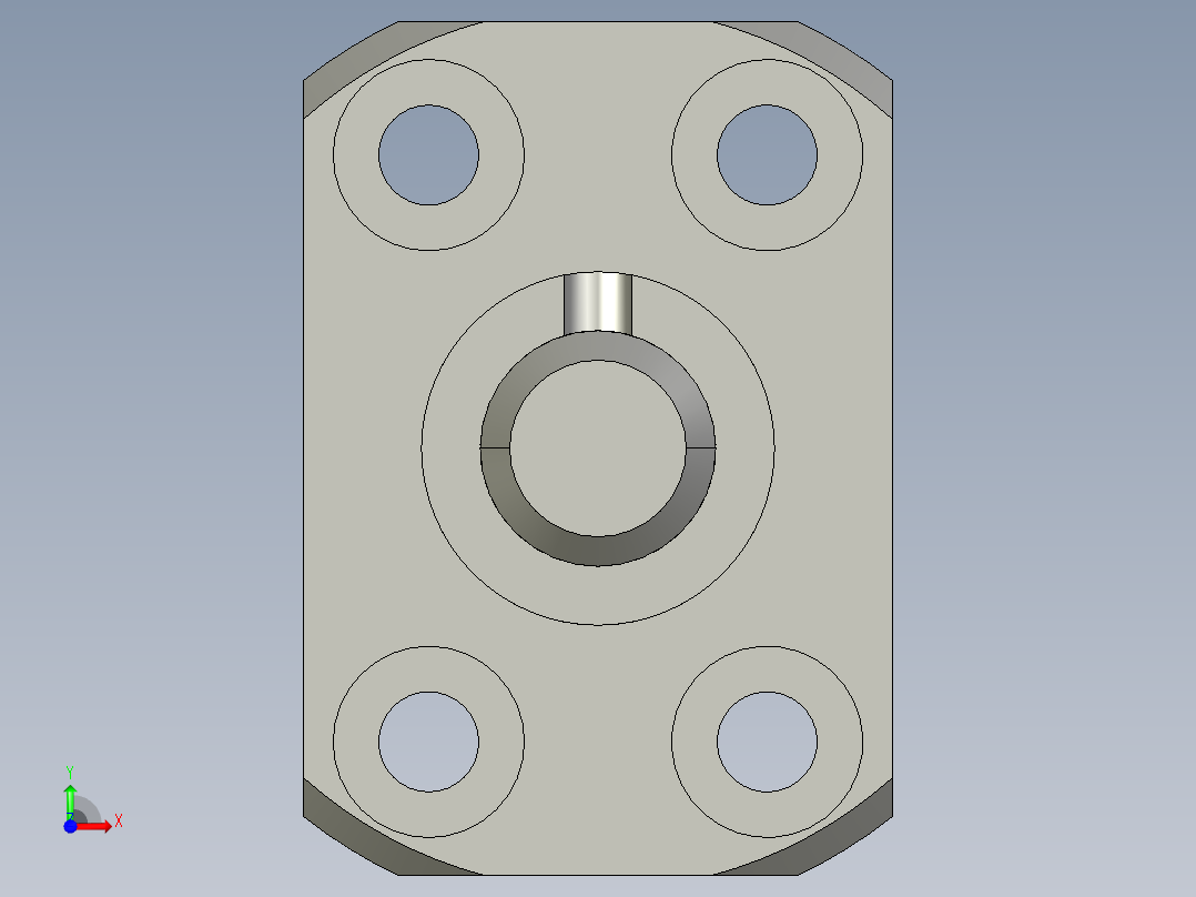 JF0802_5-4滚珠丝杆3D模型前视图