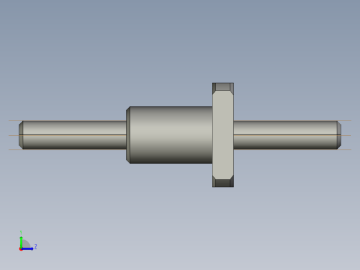 JF0802_5-4滚珠丝杆3D模型左视缩略图