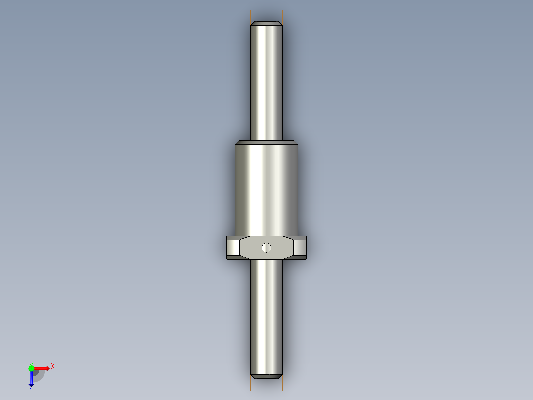 JF0802_5-4滚珠丝杆3D模型俯视图
