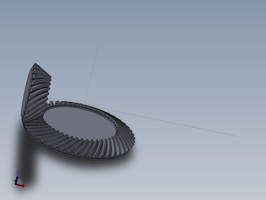 格里森制圆锥弧形齿轮配合对研修型模型、演示动画和视频 3D模型SolidWorks三维设计图