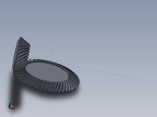 格里森制圆锥弧形齿轮配合对研修型模型、演示动画和视频 3D模型SolidWorks三维设计图