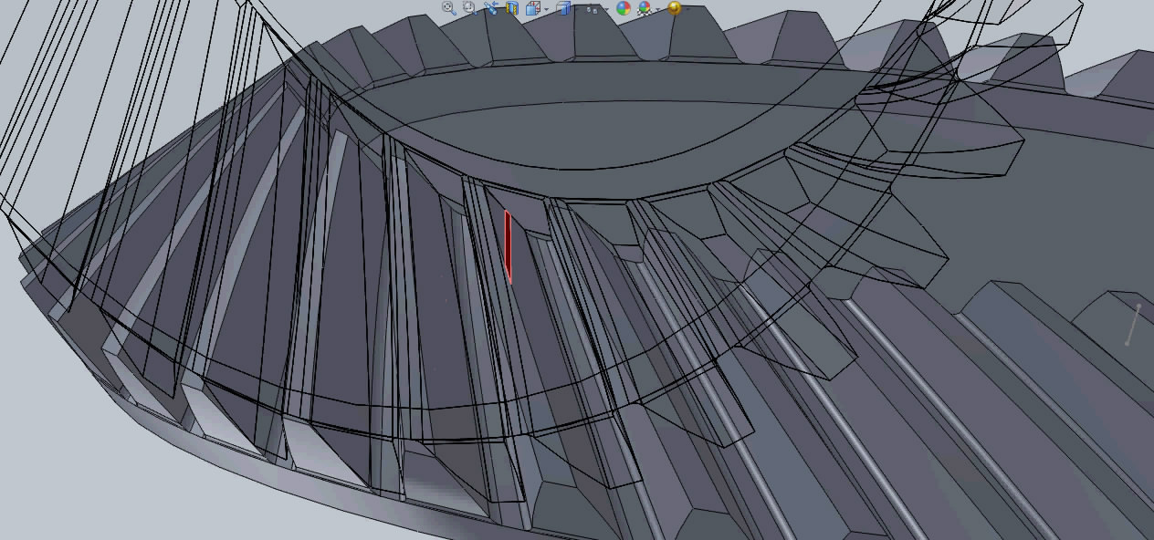 格里森制圆锥弧形齿轮配合对研修型模型、演示动画和视频 3D模型SolidWorks三维设计图