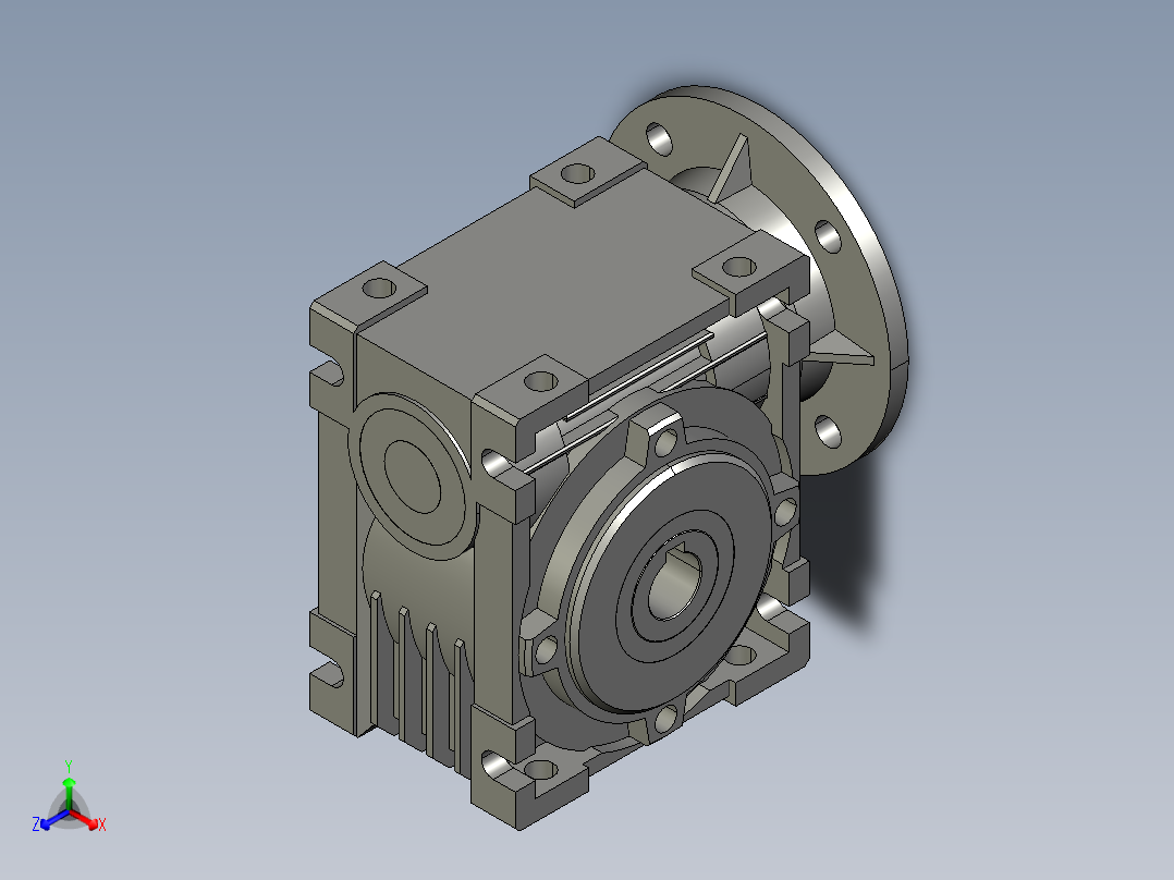 蜗轮蜗杆减速机NMRV030-14H8-56B14.step