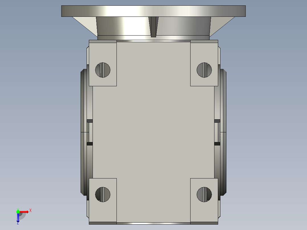 蜗轮蜗杆减速机NMRV030-14H8-56B14.step俯视图