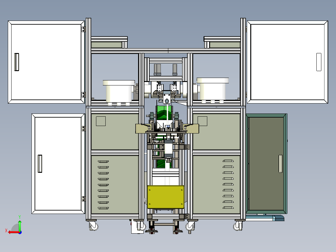 双头组装旋熔机（自动组装机+热熔设备）后视图