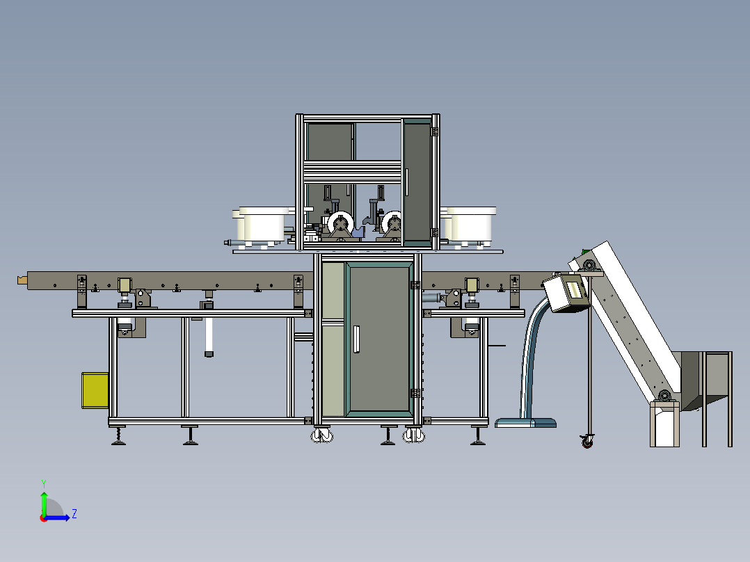 双头组装旋熔机（自动组装机+热熔设备）左视图