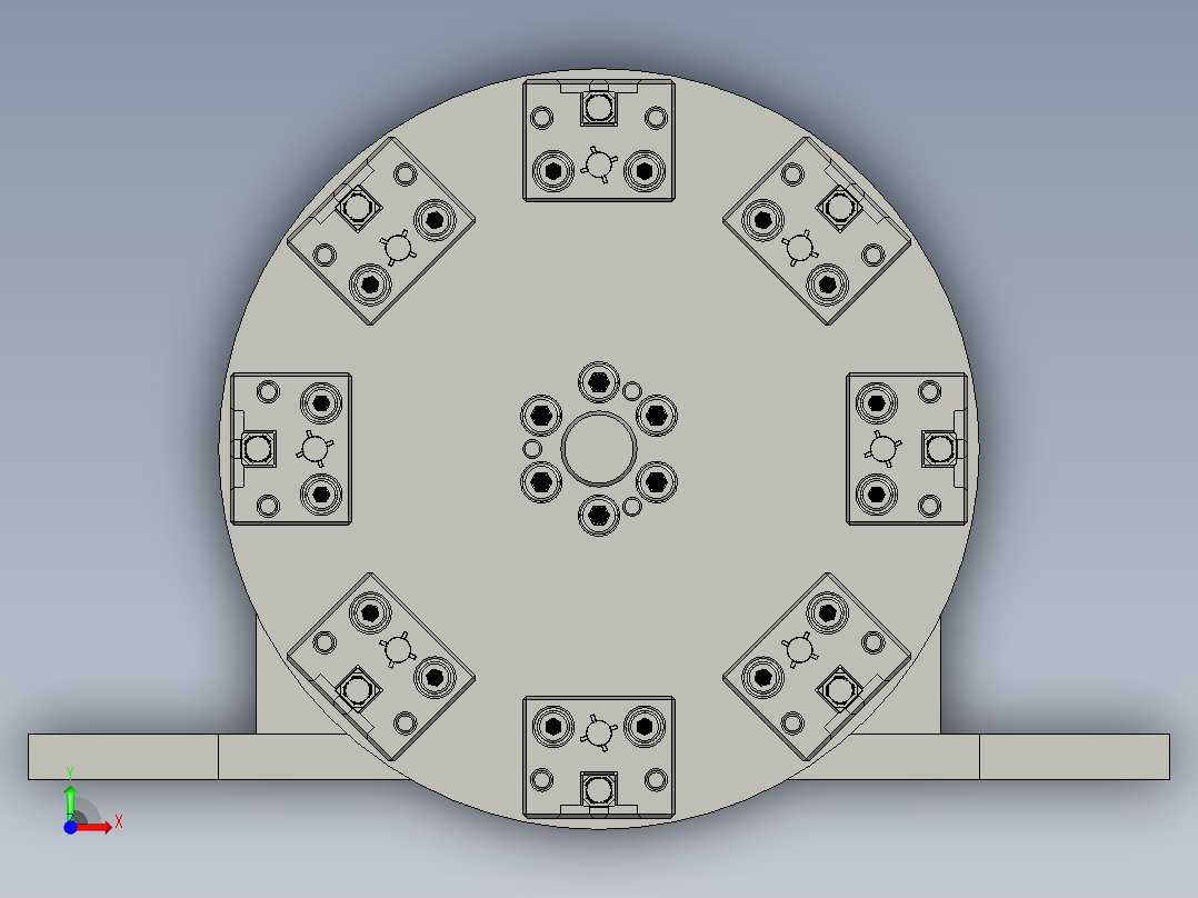 转盘装配体前视图