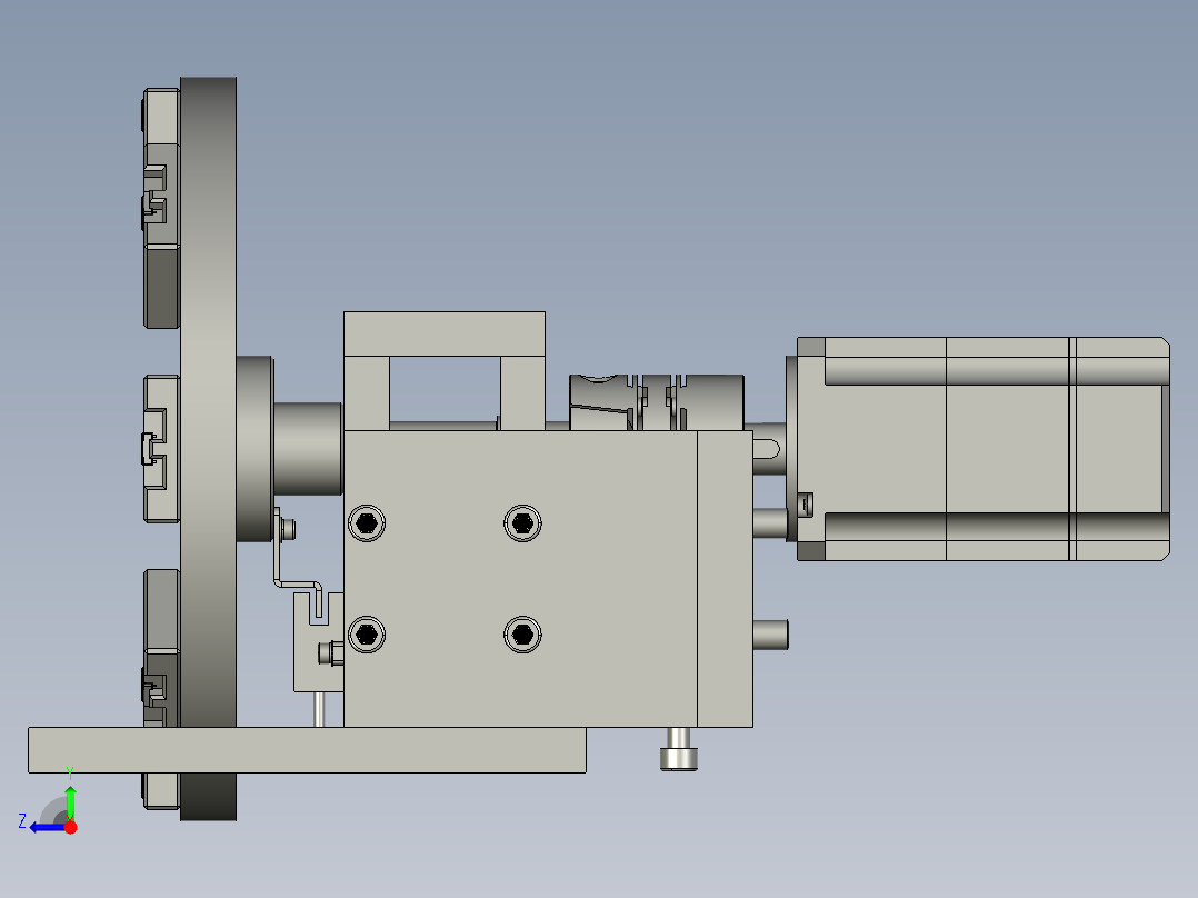 转盘装配体右视图