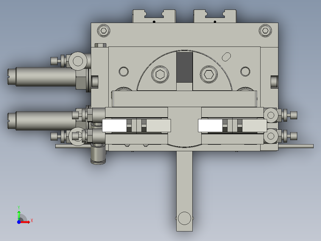 旋转针头装配前视图