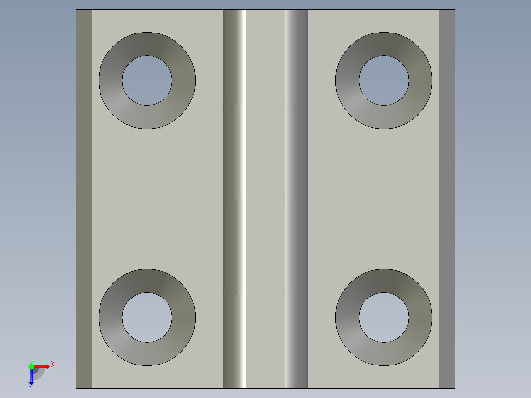 铸造型工业铰链HEZY40俯视图