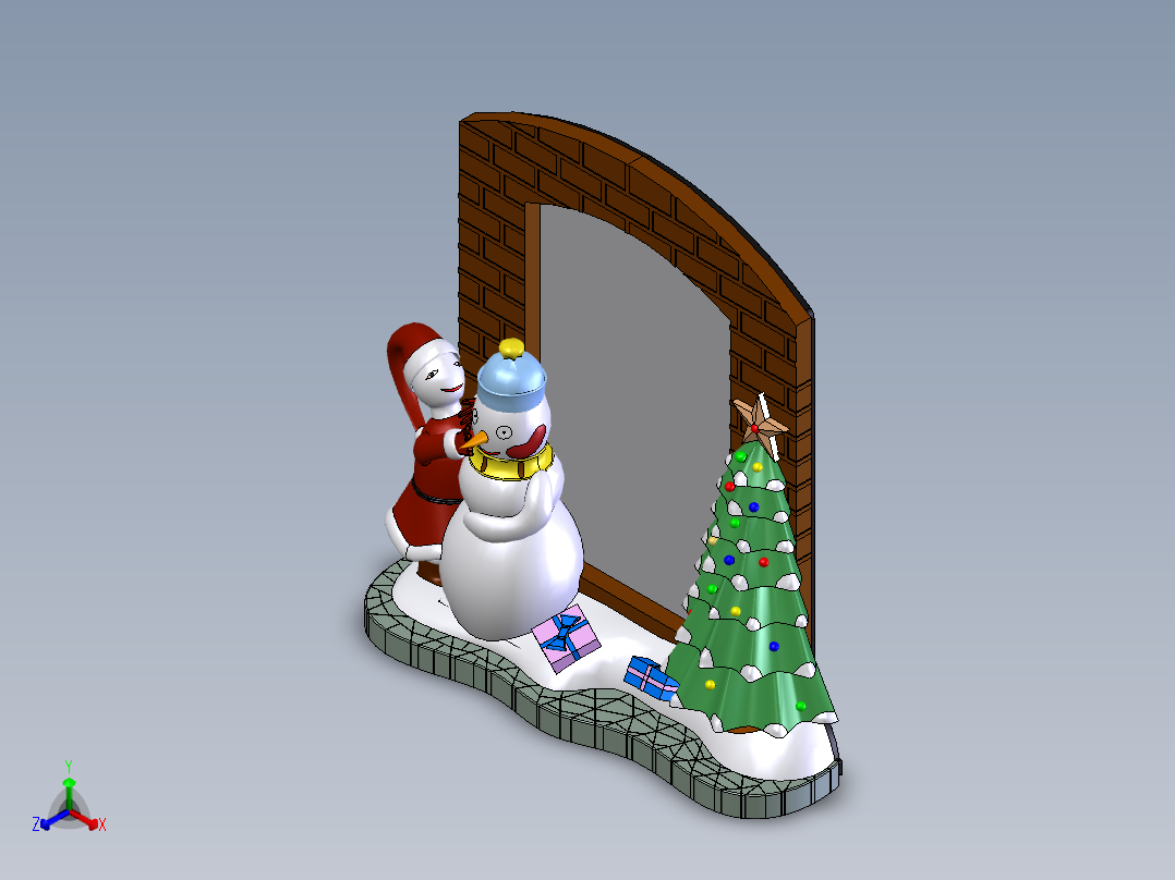 圣诞节相册正等轴测图