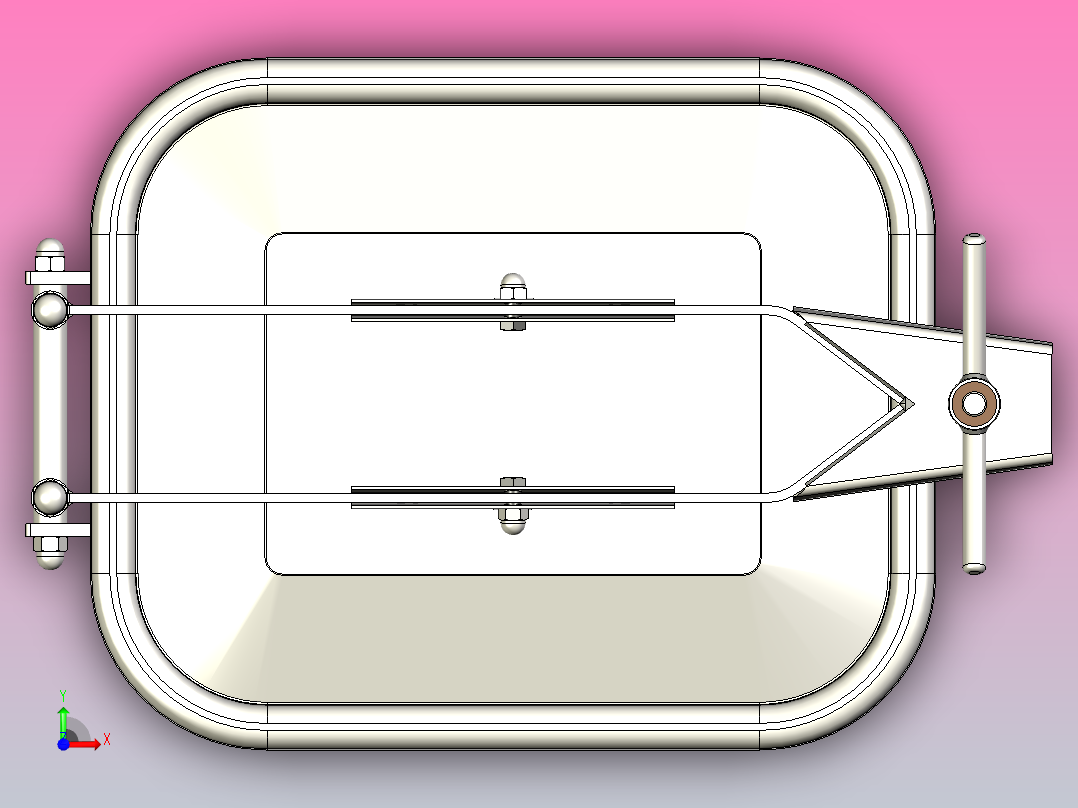 矩形人孔前视图