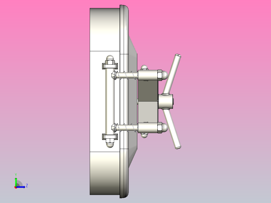 矩形人孔左视图