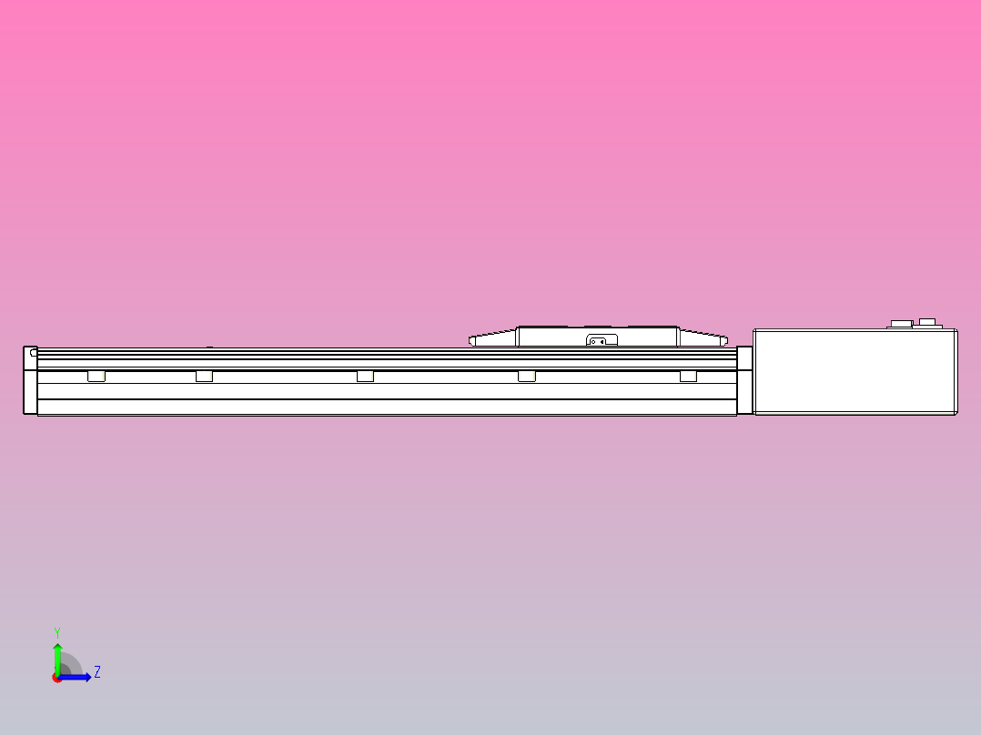 机器人皮带驱动直线轴TPA-GCB-150-P80-L350-QL-M75-N3左视图