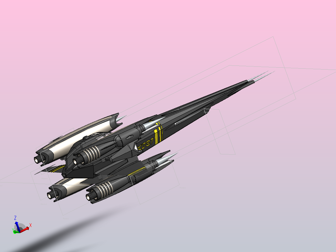 前驱战斗机主视图