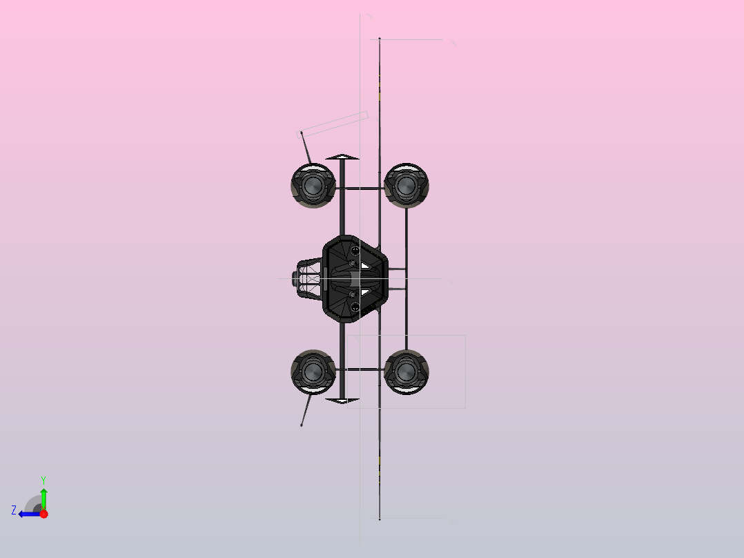 前驱战斗机右视图