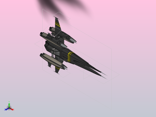 前驱战斗机正等轴测缩略图