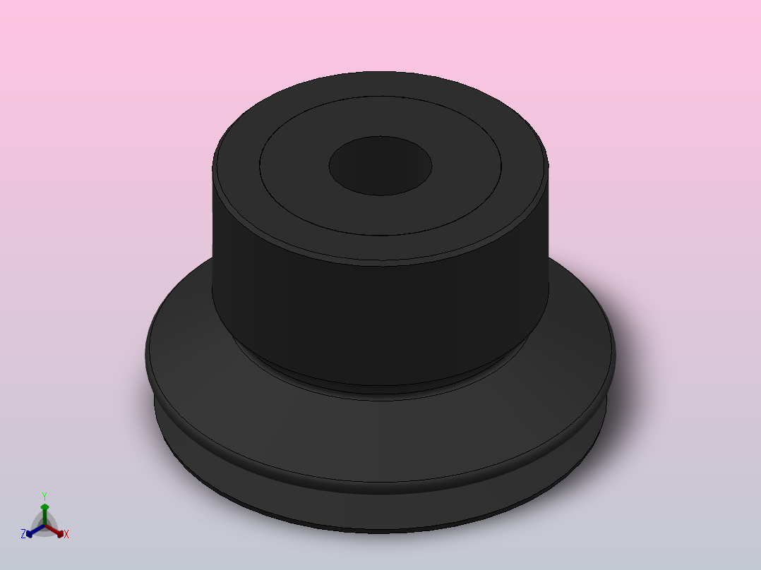 PJG(φ20)双层真空吸盘[PJG-20-N]主视图