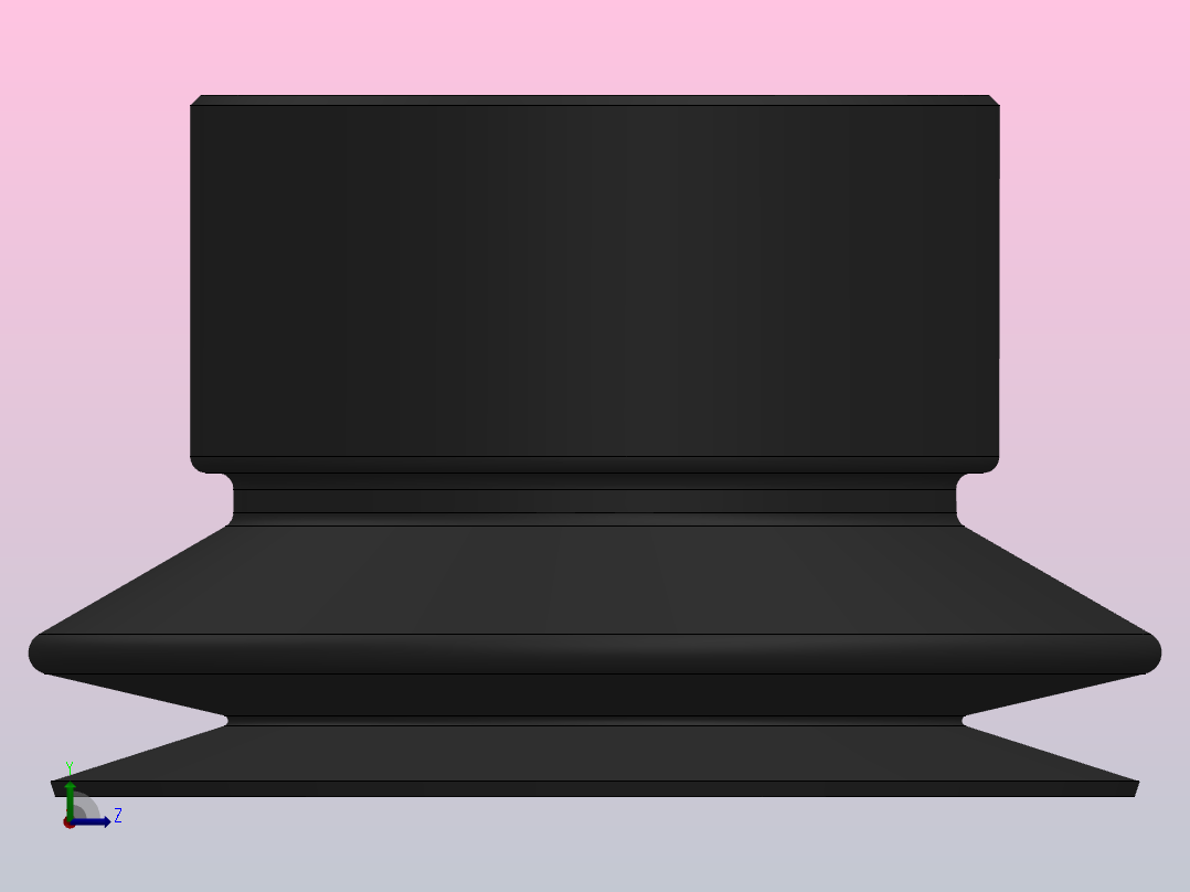 PJG(φ20)双层真空吸盘[PJG-20-N]左视图