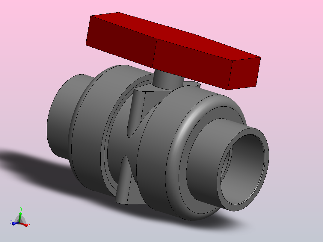 活接球阀-DN80主视图