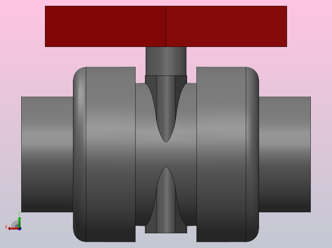 活接球阀-DN80后视图