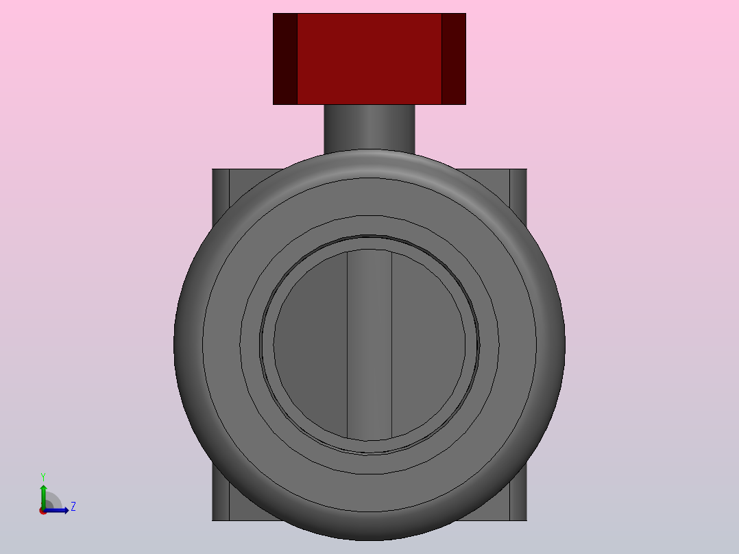 活接球阀-DN80左视图