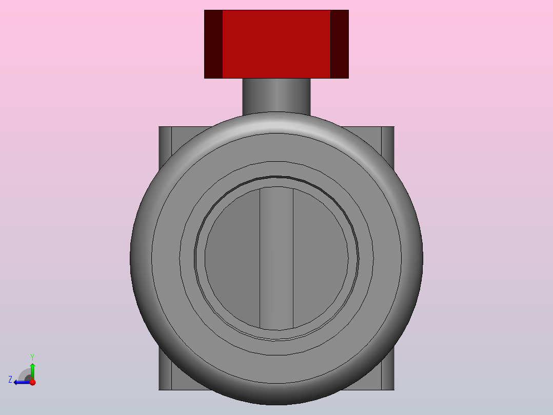 活接球阀-DN80右视图