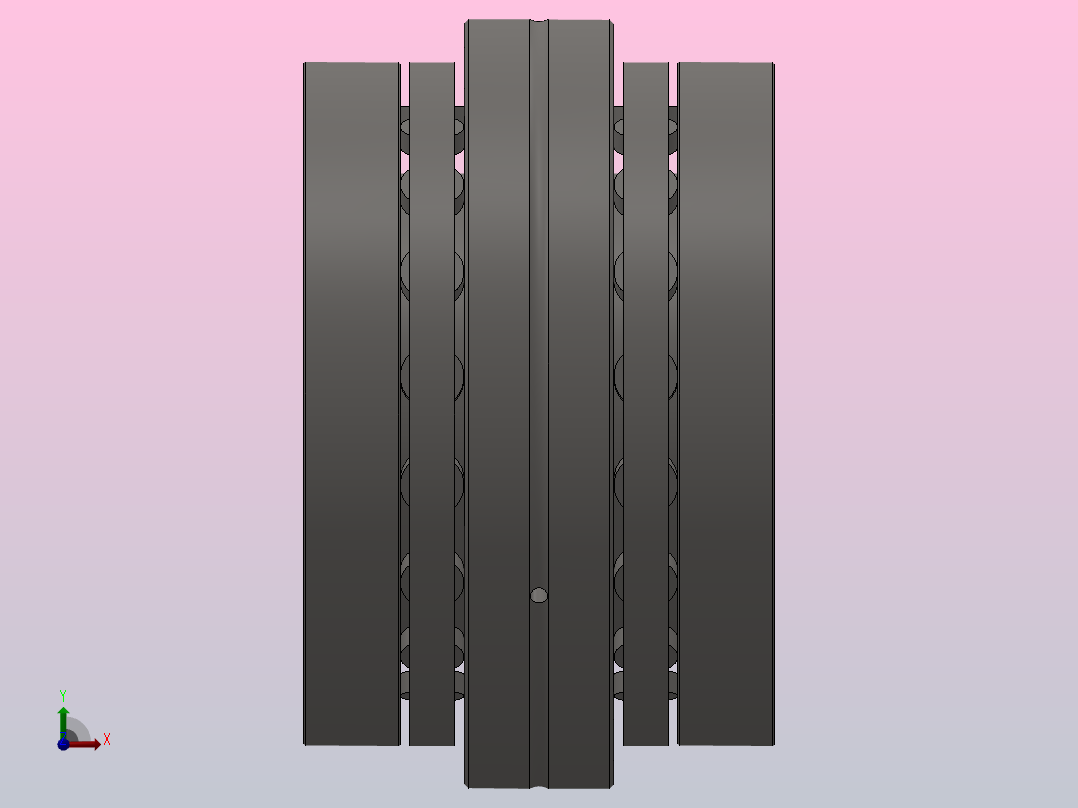 滚针和双向推力圆柱滚子组合轴承 ZARN型_ZARN 90180左视图