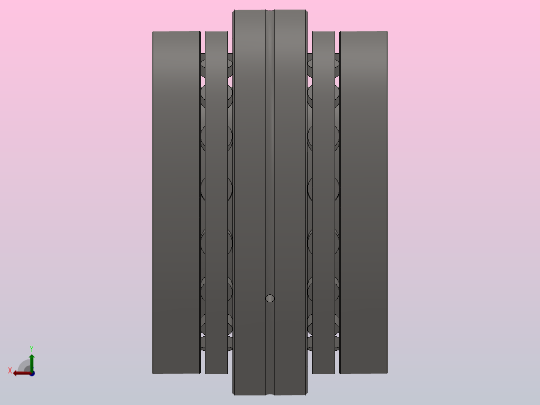 滚针和双向推力圆柱滚子组合轴承 ZARN型_ZARN 90180右视图