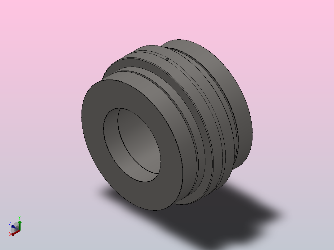 滚针和双向推力圆柱滚子组合轴承 ZARN型_ZARN 90180正等轴测图