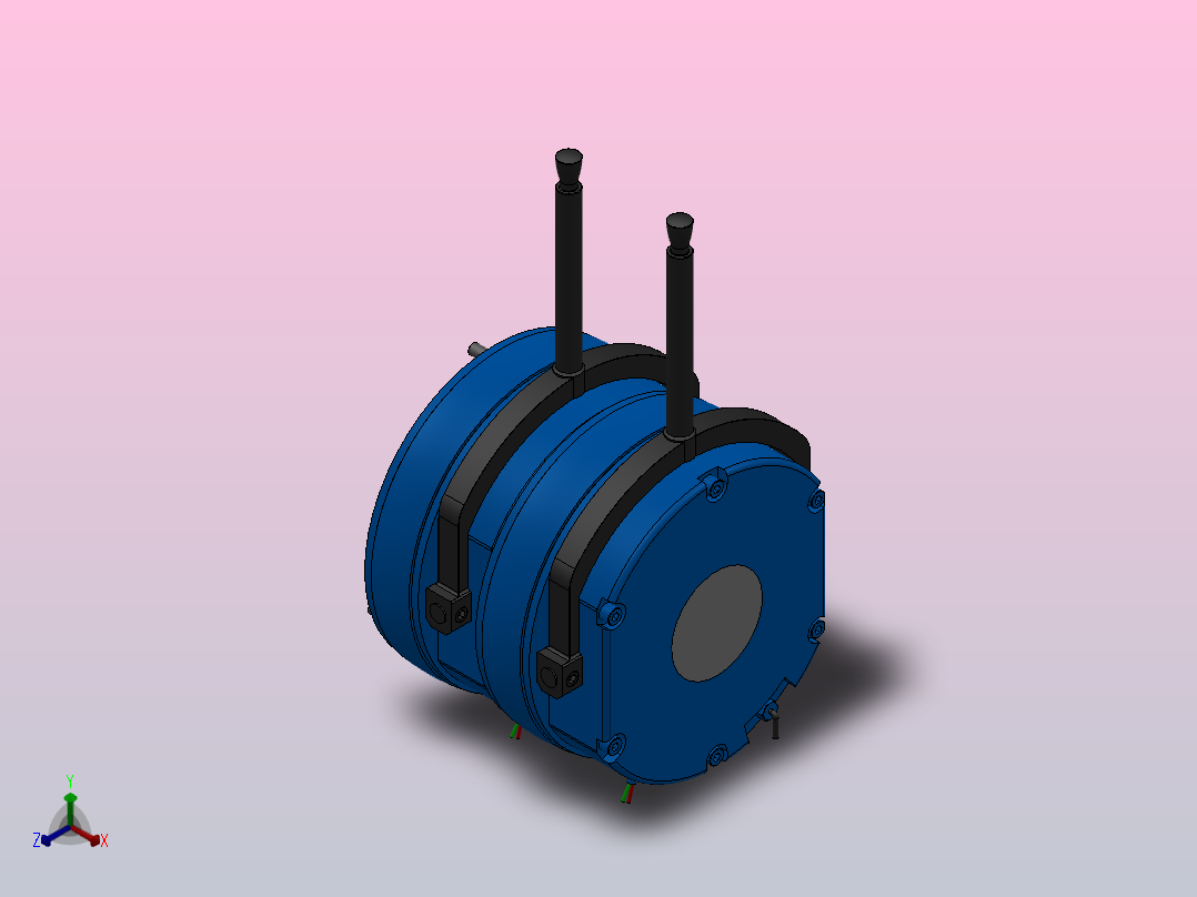 MD-D型电磁圆盘式制动器_MD20-D-35-RL-DC24V正等轴测图