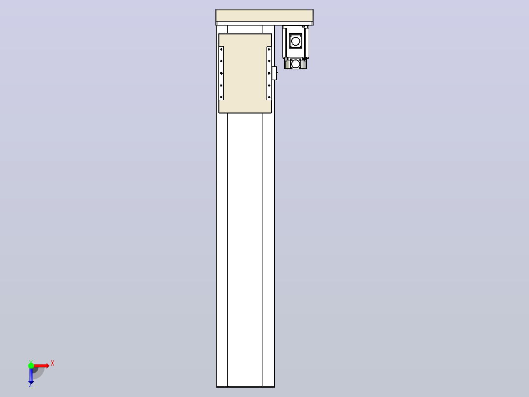 滚珠丝杠直线轴带导轨全封闭TPA-HCR-220D-3210C-L1000-ML-Y-P1K-N3俯视图