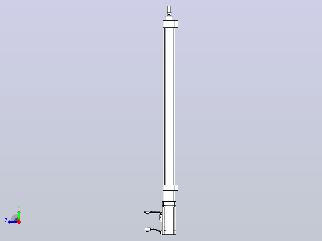 轻载电动缸TPA-ESR40-1210C-L600-M-LB-W-P40-C3右视图