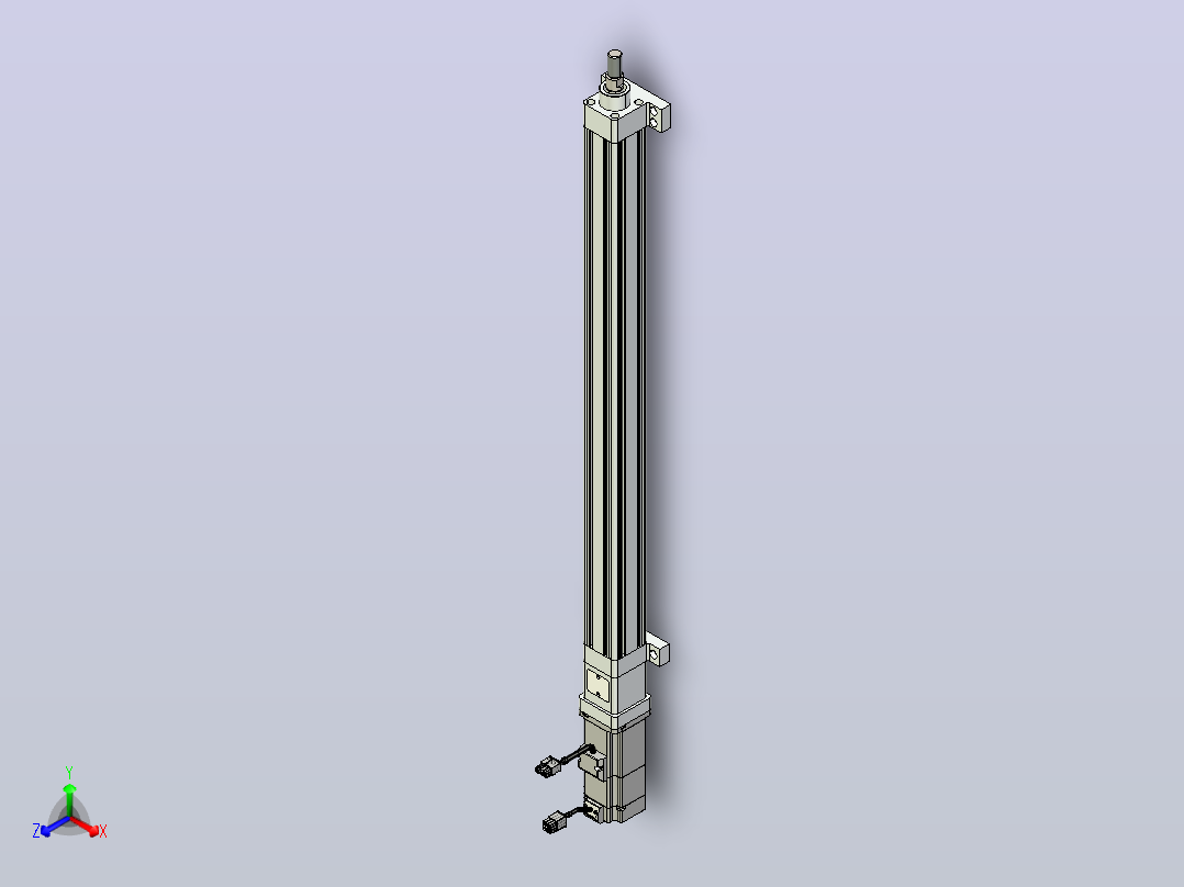 轻载电动缸TPA-ESR40-1210C-L600-M-LB-W-P40-C3正等轴测图