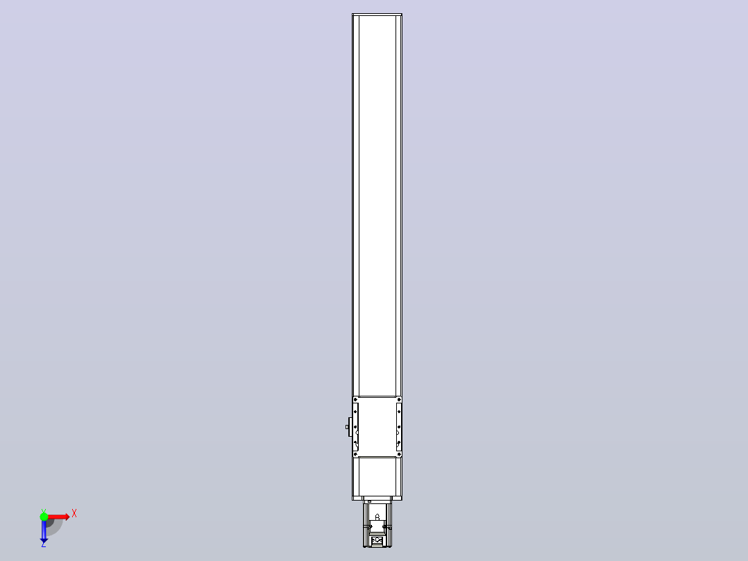 滚珠丝杠直线轴带导轨全封闭TPA-HCR-105D-1610C-L750-M-C-P40-N3俯视图