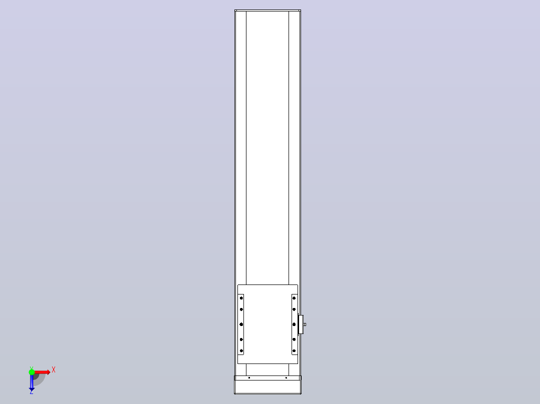 滚珠丝杠直线轴带导轨全封闭TPA-HCR-175D-2510C-L700-MP-Y-P75-N3俯视图