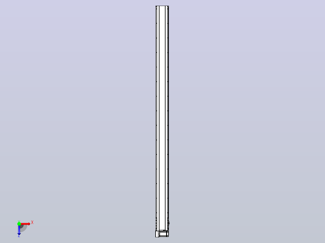 皮带直线轴半封闭可选导轨TPA-HNB-175D-140-L2800-LU-C-P75-N3俯视图