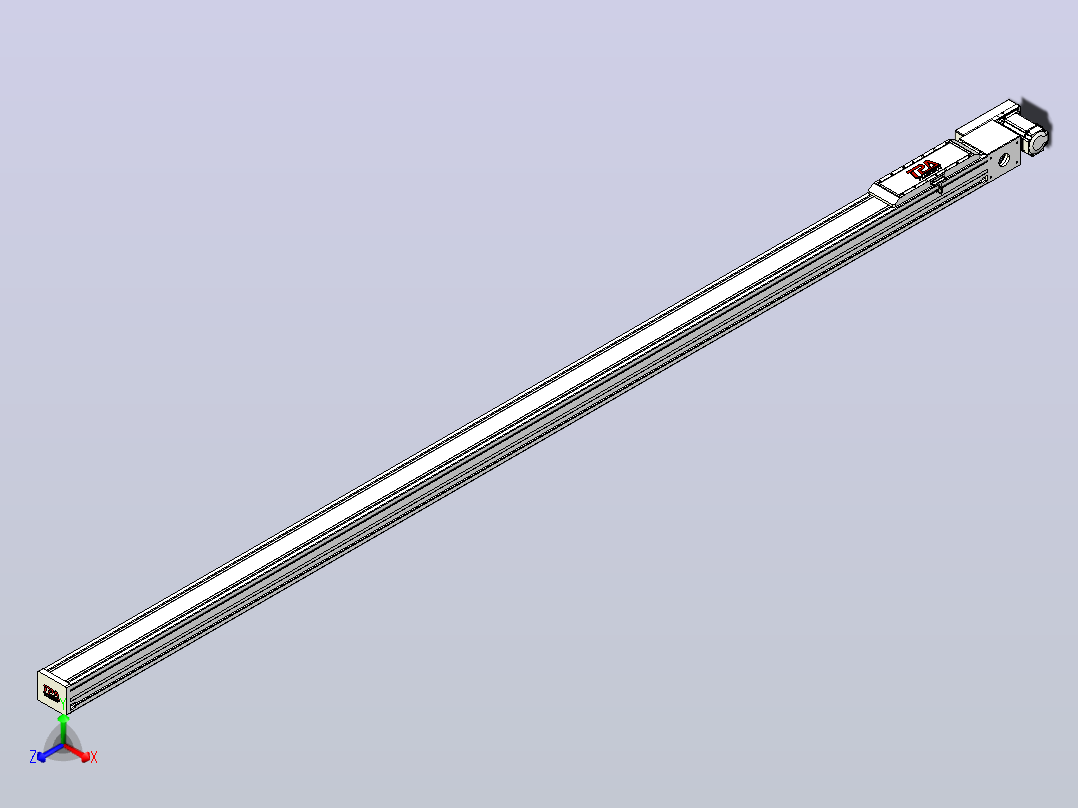 伺服电机集成皮带传动直线执行器TPA-OCB-120-224-L3350-MR-P75-N3主视图