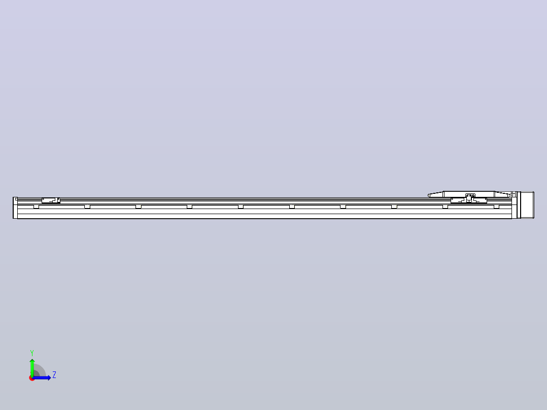 滚珠丝杠直线轴内置导轨TPA-GCR-150-2010C-L1200-ML-M75-N3左视图