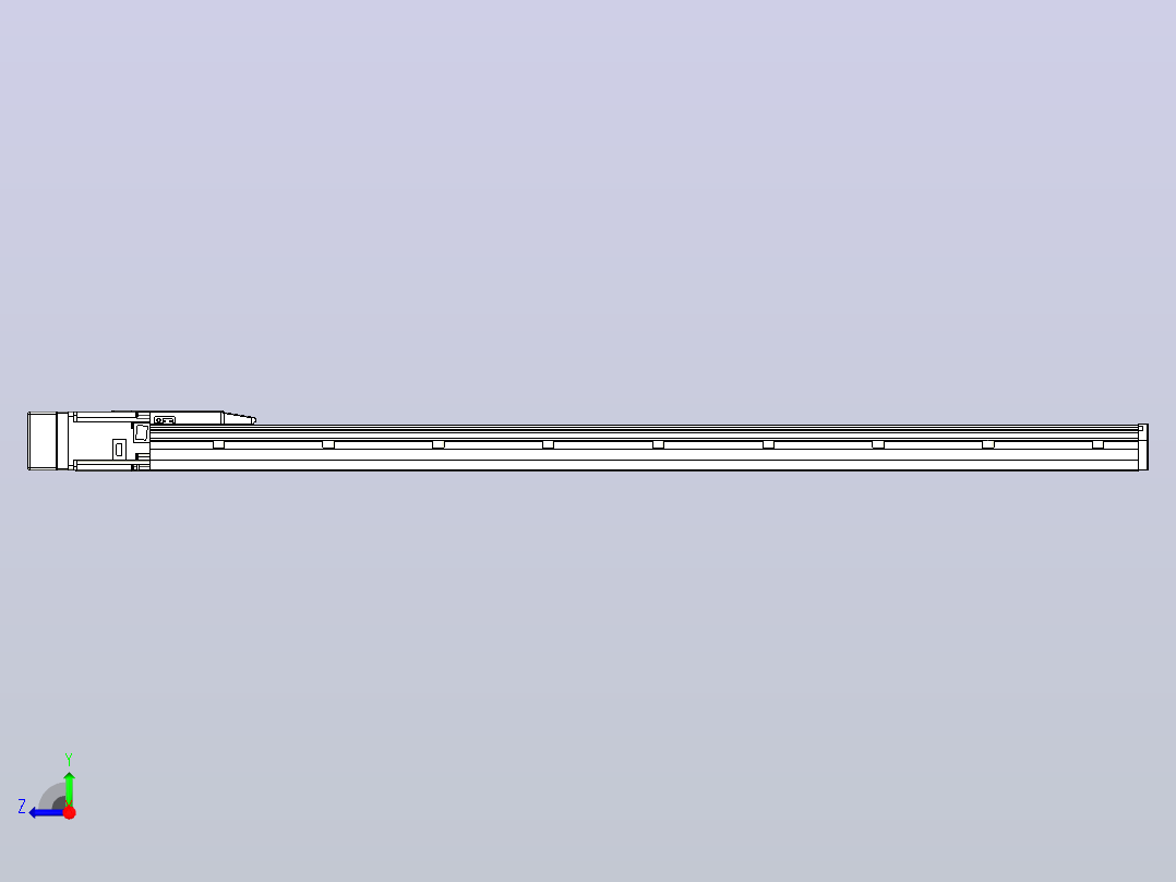 滚珠丝杠直线轴内置导轨TPA-GCR-150-2010C-L1200-ML-M75-N3右视图