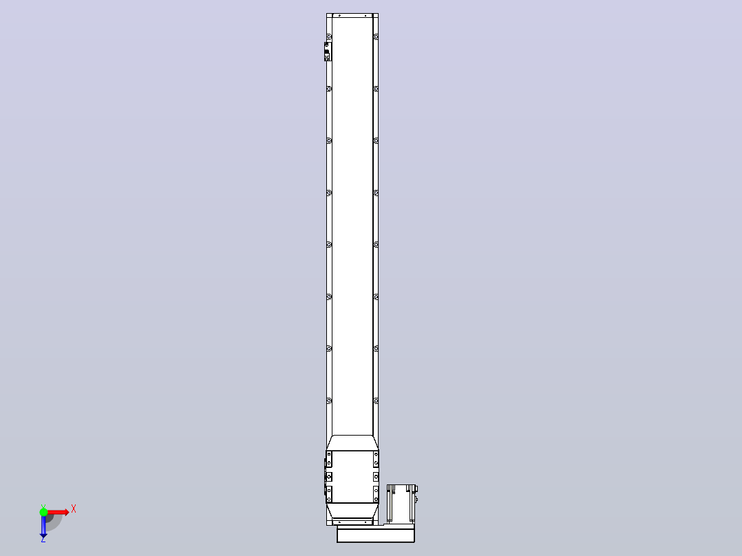滚珠丝杠直线轴内置导轨TPA-GCR-150-2010C-L1200-ML-M75-N3俯视图